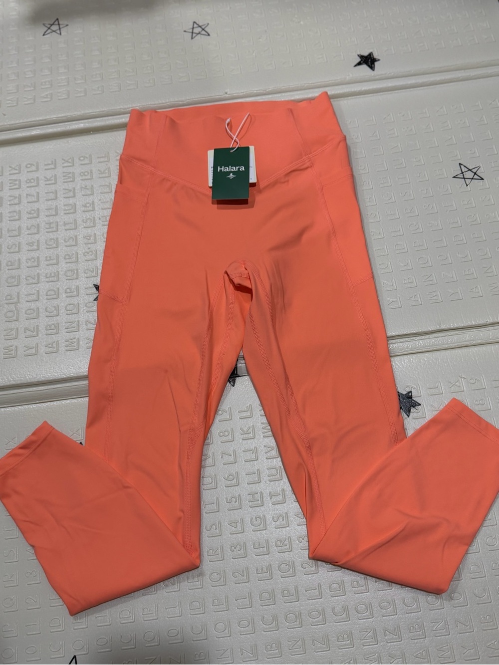 HALARA Coral Orange Kids' Active Leggings